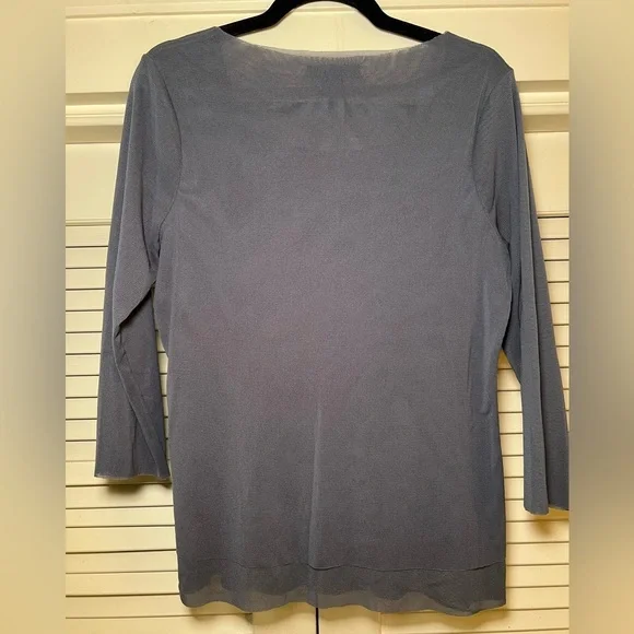 Babette San Francisco Y2K Mesh Sheer Top Shirt 3/4 Sleeve, size large Fairycore - Picture 13 of 15